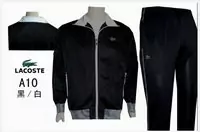 jogging lacoste sport wear survetement man 2013 chaud a10 noir blanc